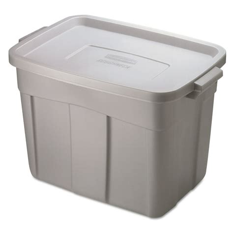 rubbermaid roughneck storage box 18 gal steel gray|rubbermaid roughneck storage.